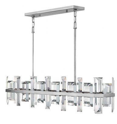 Odette 8 Light Oversized Linear Chandelier by Fredrick Ramond - FR39216PNI