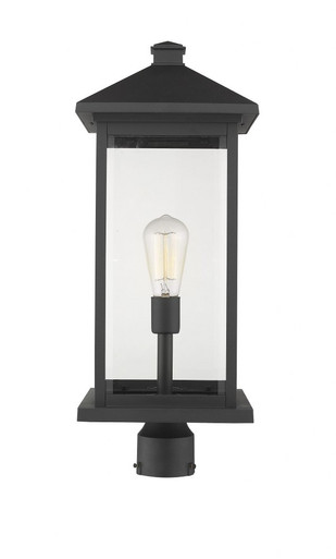 Portland 1 Light Outdoor Post Mount by Z-Lite - 531PHBXLR-BK