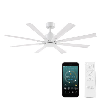 Size Matters 8Blade Ceiling Fan with Light Kit 56 Inch Wide by Modern Forms - FR-W2403-56L