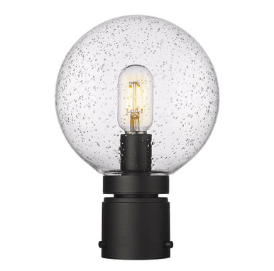 Laurent 1 Light Outdoor Post Mount Light 11.5 x 8 In by Z-Lite - 599PHM-BK