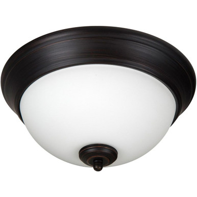 Pro Builder 2 Light Flush Mount 5.5 Inch Tall and 11 Inch Wide by Craftmade - XP11ABZ-2W