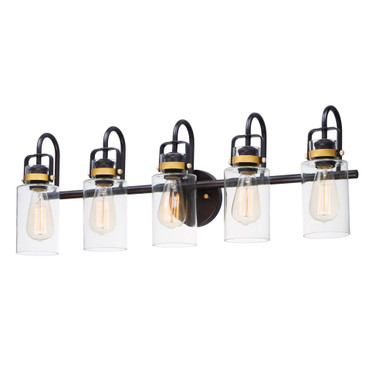 Magnolia 5 Light Vanity Light by Maxim - 30173CLBZGLD