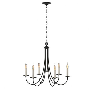 Simple Lines 6 Light Medium Chandelier by Hubbardton Forge 101160 - 101160