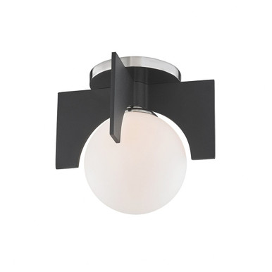 Nadia 1 Light 8 Inch Wide Flush Mount by Mitzi - H299501S-PN/BK