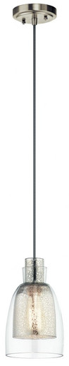 Evie 1 Light Small Pendant 9.5 Inch Tall by Kichler - 43625ni