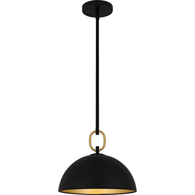 Cleo 1 Light Pendant 10 Inch Tall and 12 Inch Wide by Quoizel - CEO1812MBK
