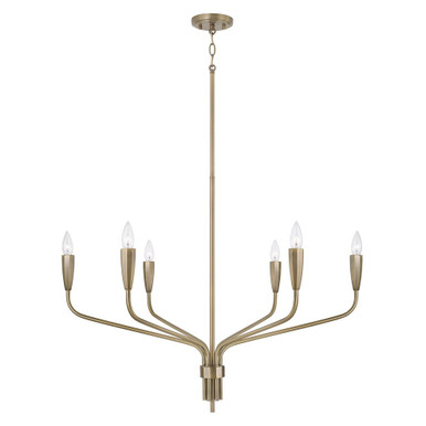 Palmer 6 Light Chandelier 25.25 Inch Tall and 34.5 Inch Wide by Capital - 460461ANB