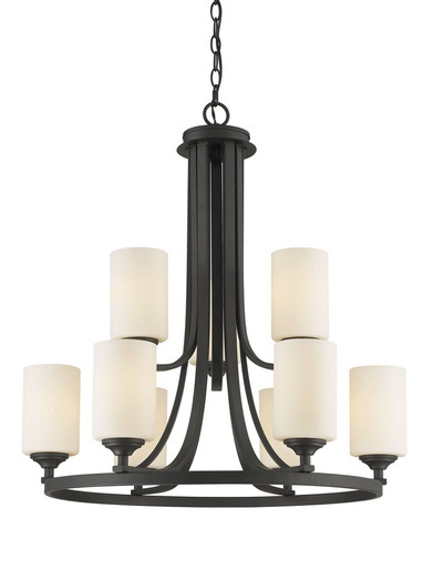 Bordeaux 9 Light Chandelier 26.25 Inch Wide by 28.38 Inch High by Z-Lite - 435-9B