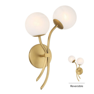 Curven 2 Light Wall Sconce 18 Inch Tall and 11 Inch Wide by Minka Lavery - 3742-732