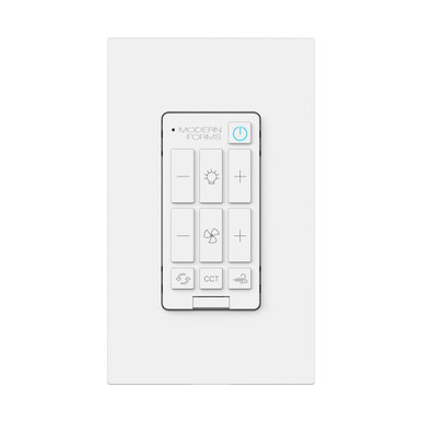 G4 6Speed Bluetooth Wall Control with Single Pole Wallplate by Modern Forms - F4-WCBT-WT
