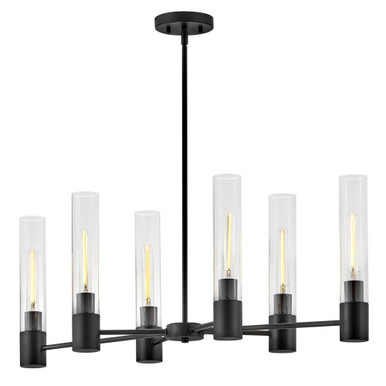 Shea 6 LED Light Large Linear Chandelier by Lark - 85406