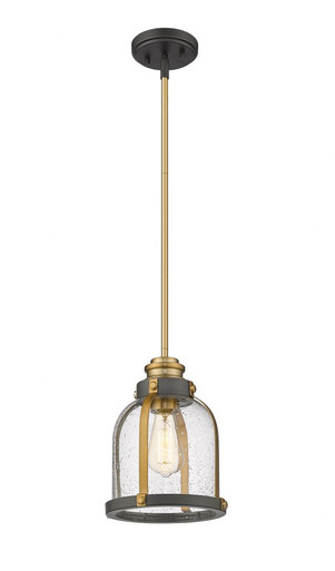 Burren 1 Light Small Pendant by Z-Lite 337MP-BRZ+HB - 337MP-BRZ+HB