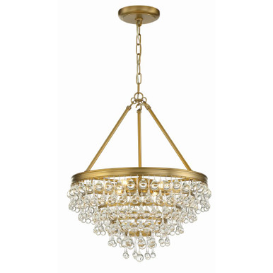 Calypso 6 Light Small Round Chandelier by Crystorama - 136