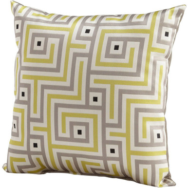 Maze Pillow 18 Inch Wide by 18 Inch Long by Cyan - 06516