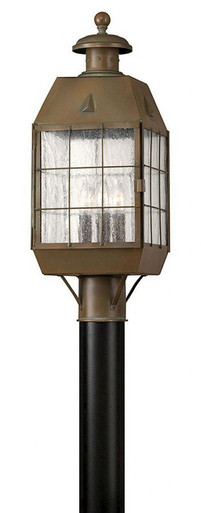 Nantucket Brass Outdoor Lantern Fixture 7.5 x 20.75 Inches by Hinkley - 2371AS
