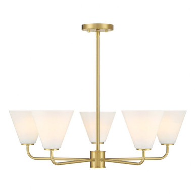Blair 5 Light Chandelier 9.25 Inch Tall and 30 Inch Wide by Savoy House - 1-4015-5