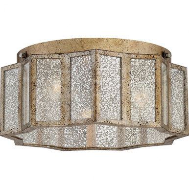 Shrine 3 Light 16 Inch Wide Flush Mount by Quoizel - SRE1616AGL