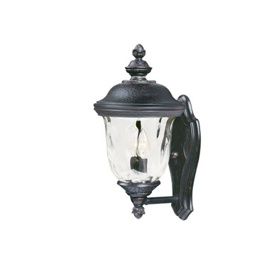 Carriage House Dc 2 Light Water Glass Small Outdoor Wall Lantern by Maxim - 3422WGOB