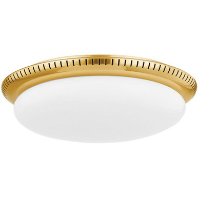 North Castle 15W 1 LED 14.25 Inch Wide Flush Mount by Hudson Valley - 3114-AGB