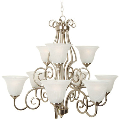 Cecilia 9 Light Chandelier 29 Inch Tall and 32 Inch Wide by Craftmade - 7131BNK9