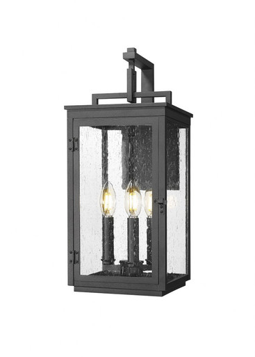 Hartwell 3 Light Outdoor Wall Mount 19.25 Inch Tall X 8 Inch Wide by Z Lite - 5019M-BK