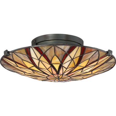Victory 2 Light 16.25 Inch Wide Semi Flush Mount by Quoizel - TFVY1400VA