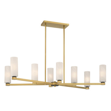 Wexmere 8 Light Linear Chandelier 9.25 X 17.75 Inch Wide by Minka Lavery - 12327-876