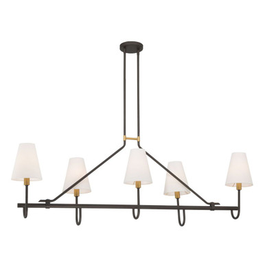 Bellforge 5 Light Linear Chandelier 19.75 X 12 Inch Wide by Minka Lavery - 12105-855