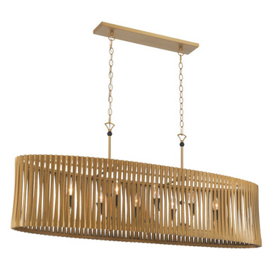 Aven 8 Light Linear Chandelier 21.75 Inch and 15 Inch Wide by Minka Lavery - 16027-877