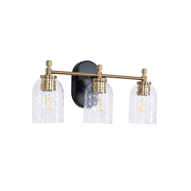 Council 3 Light Bath Vanity 9 Inch Tall and 20.5 Inch Wide by Craftmade - 60303-FBSB-C