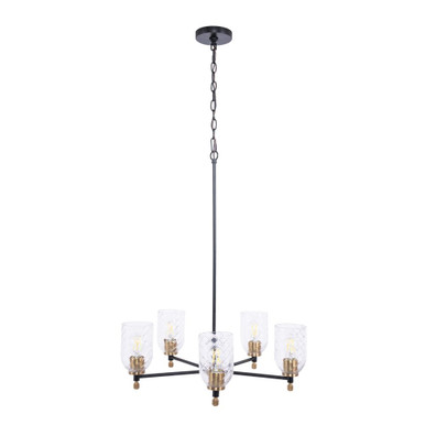 Council 5 Light Chandelier 31 Inch Tall and 25 Inch Wide by Craftmade - 60325-FBSB-C