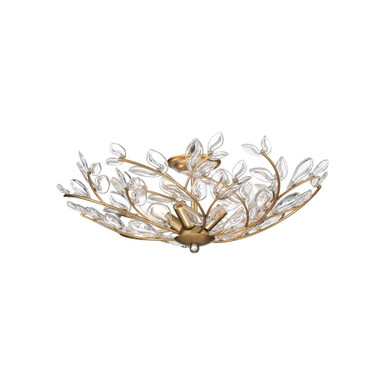 Bridget 4 Light Semi Flush Mount 7.5 Inch and 21.25 Inch Wide by Crystorama - BGT-330-SG-CL