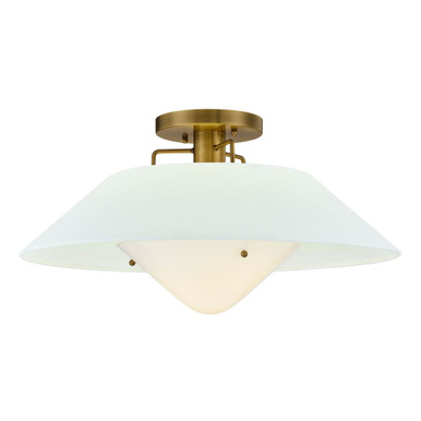 Otto 1 Light Semi Flush Mount 11 Inch Tall and 20.5 Inch Wide by Troy - C8422-PBR