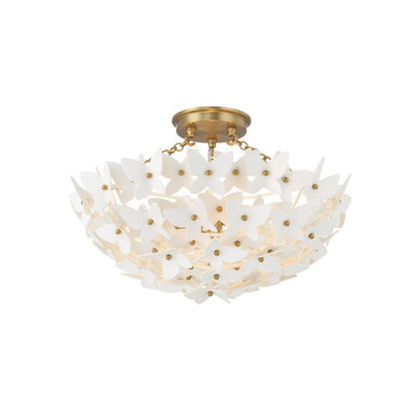 Killian 3 Light Semi Flush Mount 12.25l and 17.25 Inch Wide by Crystorama - KLN-5200-LG