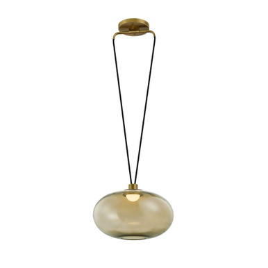 Walz 13W 1 LED Pendant 9.25 Inch Tall and 13.75 Inch Wide by Troy - F6814-PBR