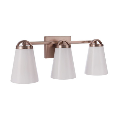 Zane 3 Light Bath Vanity 8 Inch Tall and 23 Inch Wide by Craftmade - 20723