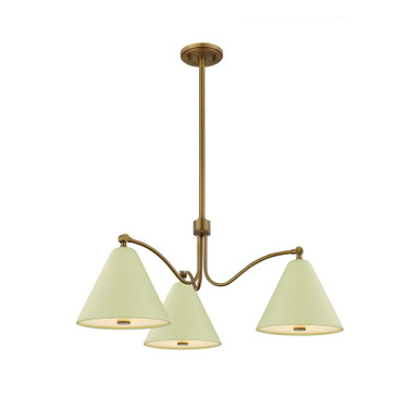 Clive 3 Light Chandelier 11.5 Inch Tall and 30 Inch Wide by Troy - F3530-PBR/SSD