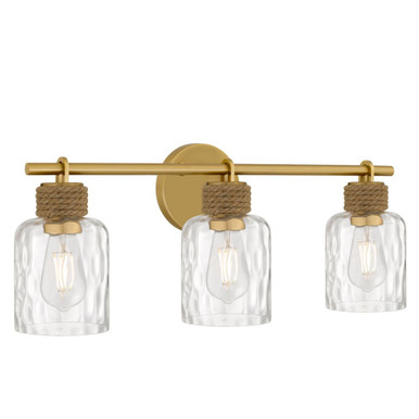 Baltic 3 Light Bath Vanity 9.25 Inch Tall and 24 Inch Wide by Quoizel - BTC8624BRG