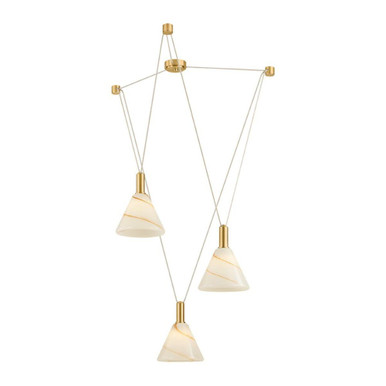 Eileen 3 Light Chandelier 48.5 Inch Tall and 41.75 Inch Wide y Mitzi - H1178803-AGB
