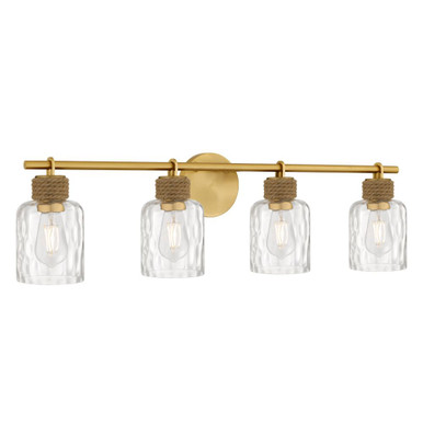 Baltic 4 Light Bath Vanity 9.25 Inch Tall and 33.75 Inch Wide by Quoizel - BTC8634BRG