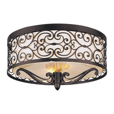 Mondrian 2 Light Flush Mount 7 Inch Tall and 14.25 Inch Wide by Maxim - 21151WHUB