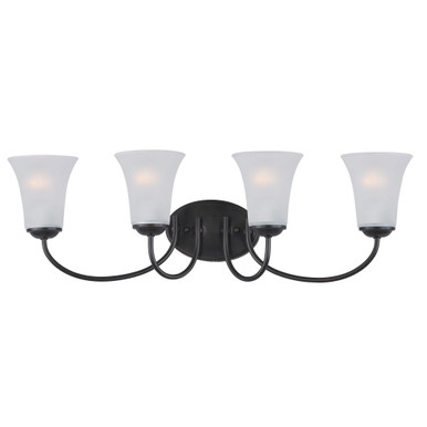 Logan 4 Light Bath Vanity 8.5 Inch Tall and 28 Inch Wide by Maxim - 10054FTBK