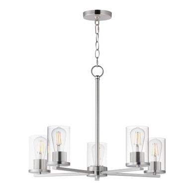 Lateral 5 Light Chandelier 18.5 Inch Tall and 24 Inch Wide by Maxim - 10286CL