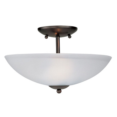 Logan 2 Light Semi Flush Mount 8.5 Inch Tall and 13 Inch Wide by Maxim - 10042FTBK
