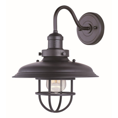 Mini Hi Bay 1 Light Wall Sconce 13.25 Inch Tall and 11 Inch Wide by Maxim - 25091BZ