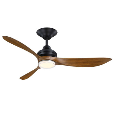 Aviara Coastal Ceiling Fan with Double Walled LK 52 Inch Wide by Fanimation - FPD6727-DWLK