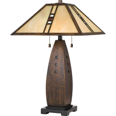 Tiffany 2 Light Table Lamp 26.5 Inches high by Quoizel  - TF3341T