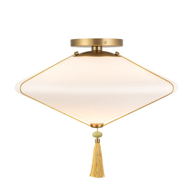 Reeve 1 Light Flush Mount 10 Inch Tall and 14.75 Inch Wide by Alora - SF481015