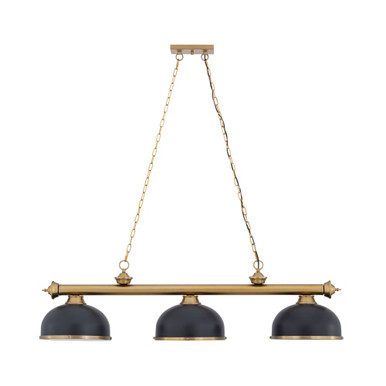 Cordon 3 Light Billiard 14.5 Inch Tall and 13.25 Inch Wide by Z Lite - 2306-3-BILL-D13MSHADE