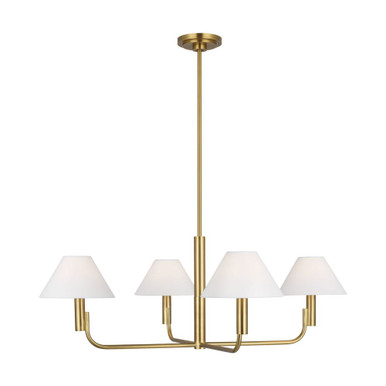 Colfax 4 Light Chandelier 10 Inch X 34.5 Inch Wide by Visual Comfort Studio - SLC1014